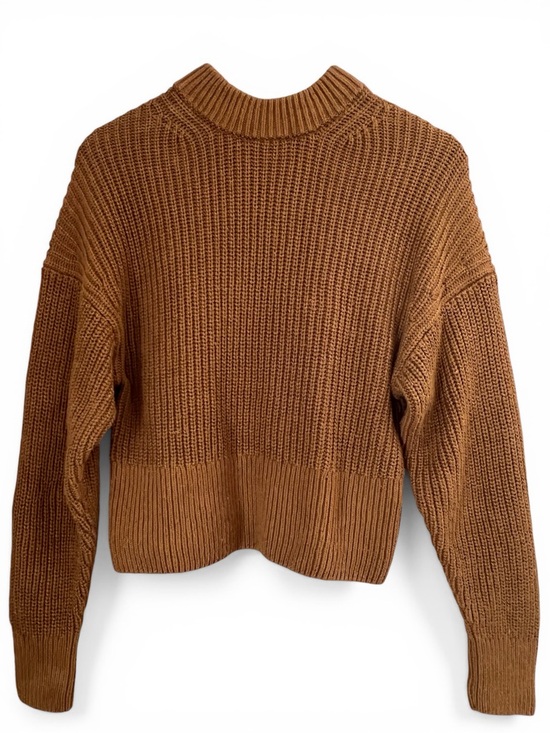 Everlane Sweaters - Everlane Cropped Chunky Brown Knit Sweater S Cozy 100% Organic Cotton Minimalist